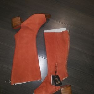 Open toe heel out boots